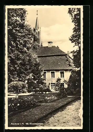 AK Malchow i. M., Im Klostergarten