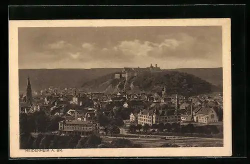 AK Heidenheim a. Br., Gesamtansicht mit Schloss