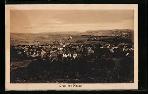 AK Neuhof, Panoramablick vom Berg aus gesehen