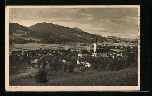 AK Frasdorf, Totale vom Berg aus gesehen