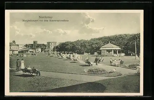 AK Norderney, Morgenkonzert vor dem Konservationshaus