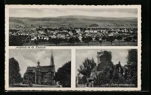 AK Alfeld / Leine, am alten Fillerturm, Rathaus, Gesamtansicht