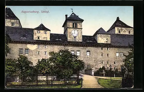 AK Augustusburg, Schloss, Vorderansicht