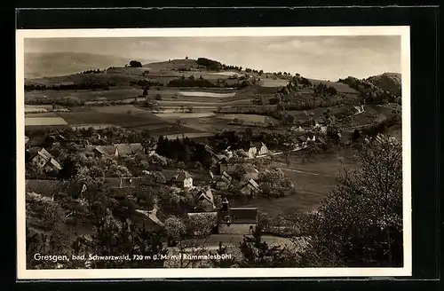 AK Gresgen / bad. Schwarzwald, Gesamtansicht mit Rümmelesbühl