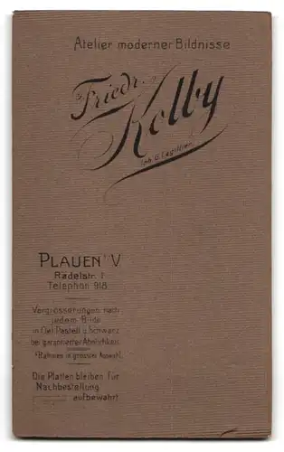 Fotografie F. Kolby, Plauen i. V., Radelstr. 1, Portrait blondes süsses Mädchen mit Haarschleife