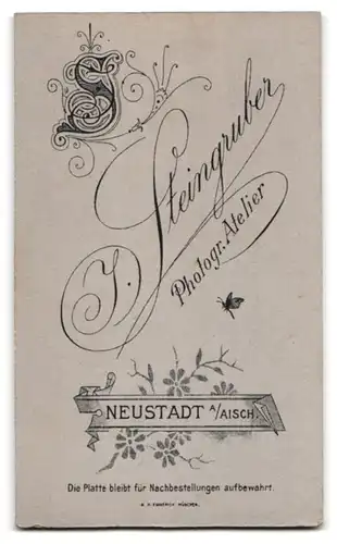 Fotografie J. Steingruber, Neustadt a. Aisch, Portrait junger Mann elegant im Jackett