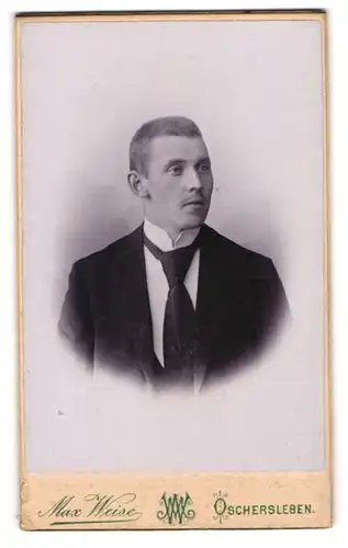 Fotografie Max Weise, Oschersleben, Halbstädter Str. 2, Portrait charmanter junger Mann mit Krawatte im Jackett