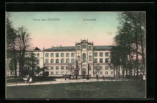 AK Rostock, Universität aus den Anlagen gesehen