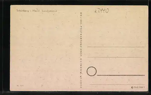 AK Schönberg i. M., Blick zum Landratsamt