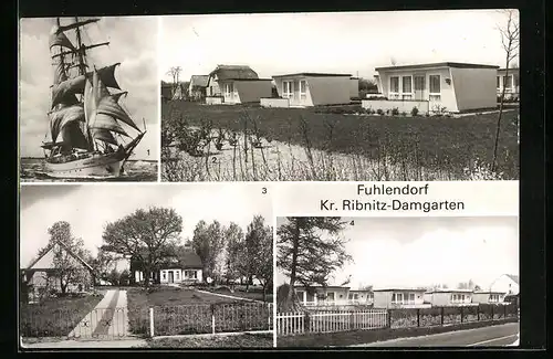 AK Fuhlendorf /Kr. Ribnitz-Damgarten, Bungalows des Ferien- und Schulungszentrums des Geflügelkombinates Rostock