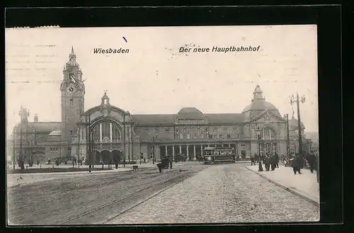 AK Wiesbaden, Der neue Hauptbahnhof