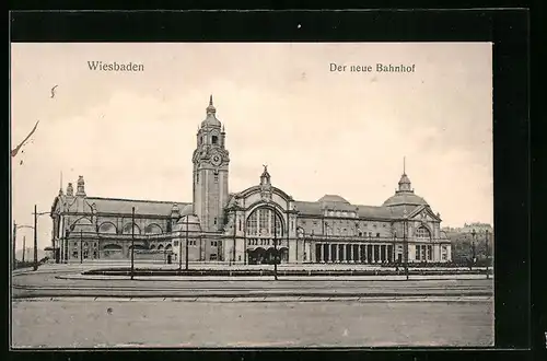 AK Wiesbaden, Der neue Bahnhof