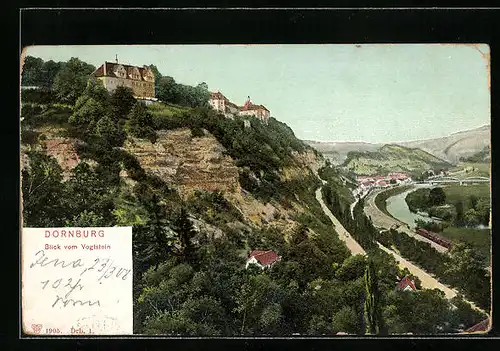AK Dornburg, Blick vom Vogtstein