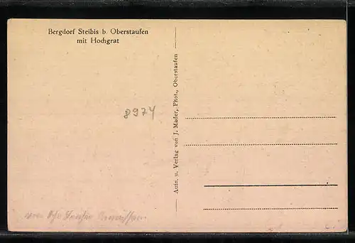 AK Steibis b. Oberstaufen, Totale mit Hochgrat