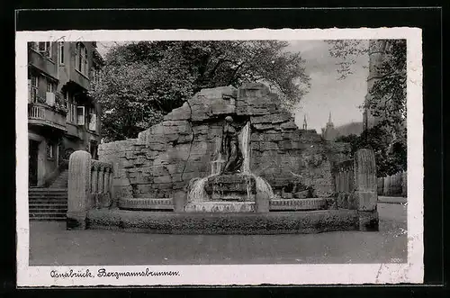 AK Osnabrück, am Bergmannsbrunnen