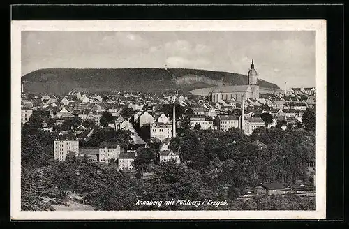 AK Annaberg / Erzgeb., Gesamtansicht mit Pöhlberg