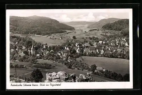 AK Vorra / Fränkische Schweiz, Blick ins Pegnitztal