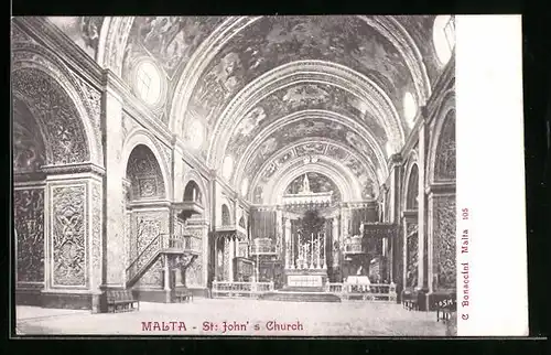 AK Malta, St. John's Church, interior view