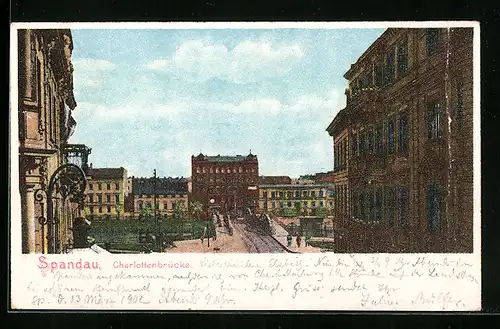 AK Berlin-Spandau, Blick auf die Charlottenbrücke