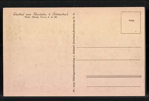 AK Stützerbach / Thür. Wald, Gasthof zum Auerhahn