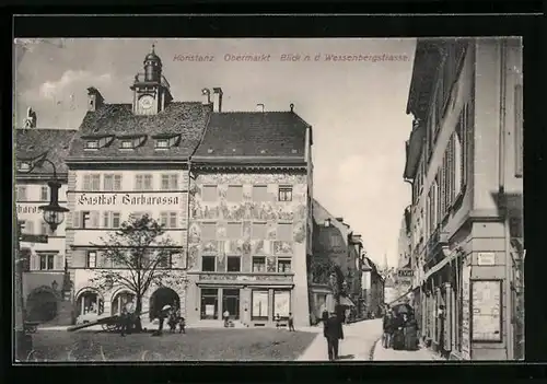 AK Konstanz / Bodensee, Obermarkt mit Blick nach der Wessenbergstrasse