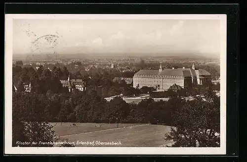 AK Erlenbad-Obersasbach, Totale mit Kloster der Franziskanerinnen