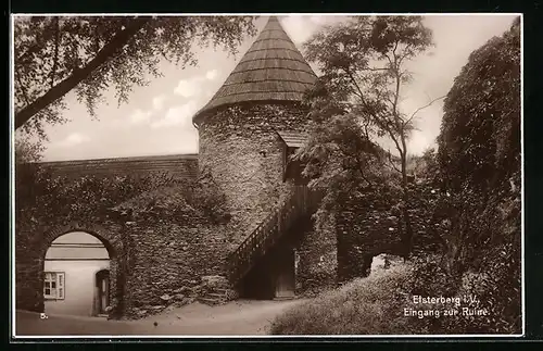 AK Elsterberg i. V., Eingang zur Ruine