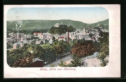 AK Greiz, Blick vom Hainberg