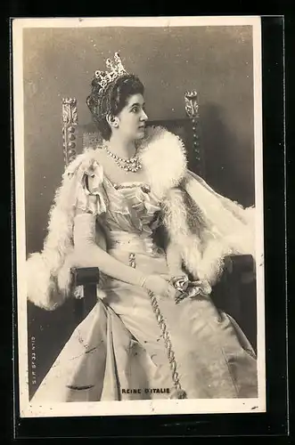 AK Portrait der Königin von Italien