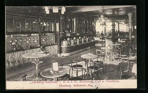 AK Hamburg, Restaurant, Café & Conditorei Seeburg-Automat, Spitalerstrasse 16