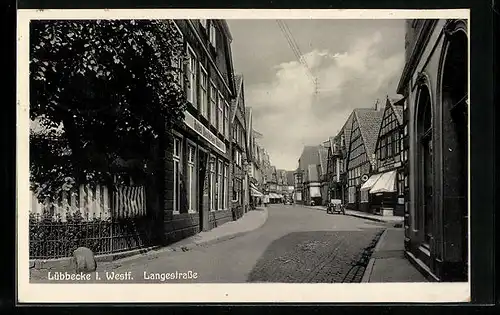 AK Lübbecke i. Westfalen, Ansicht der Langestrasse
