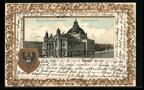 Präge-Lithographie Frankfurt a. M., Neues Schauspielhaus, Wappen