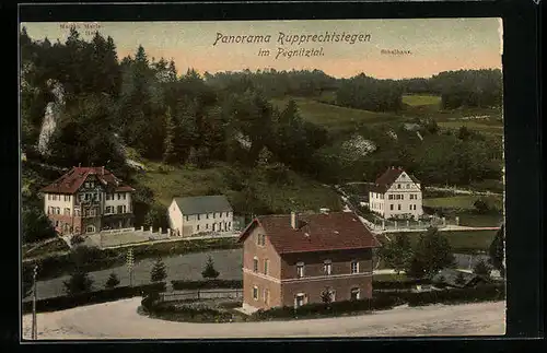 AK Rupprechtstegen im Pegnitztal, Panorama mit Schulhaus