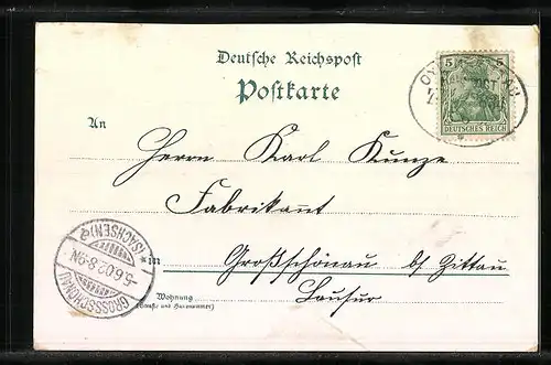 Lithographie Jonsdorf, Hotel Bad Jonsdorf und Lausche, Nonnenfelsen, Die Waldluft