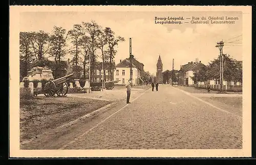 AK Bourg-Léopold, Rue du Général Leman, Strassenpartie