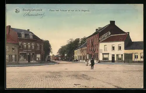 AK Bourg-Léopold, Place des Princes et rue de la Régence