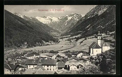 AK Gossensass, Teilansicht mit dem Pflerschtal