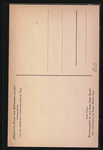 AK Reval, Strasse Alte Gasse an der Stadtmauer