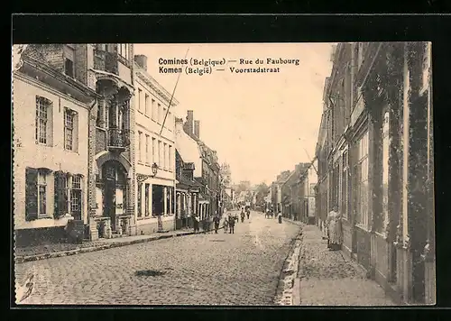 AK Comines, Rue du Faubourg, Strassenpartie