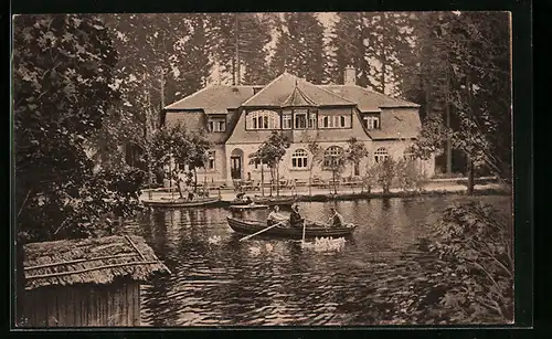 AK Lindenberg i. Allgäu, Waldsee mit Booten