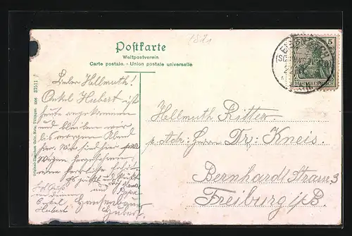 AK Bubenbach /Bad. Schwarzwald, Kurhaus und Pension zum Adler, Ortspartie