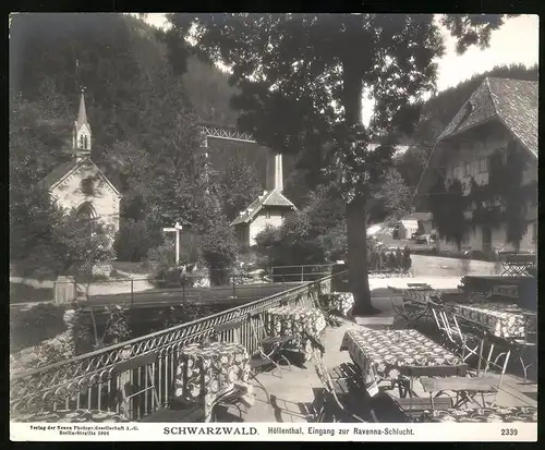 Fotografie NPG, Berlin-Steglitz, Ansicht Höllenthal, Gasthaus am Eingang zur Ravenna-Schlucht