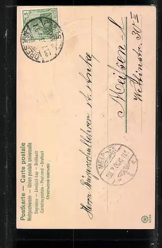 AK Hufeisen mit Mohn- und Kornblume