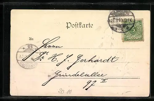 AK Zwerg in der Eierschalen-Kutsche, gezogen von Osterhasen