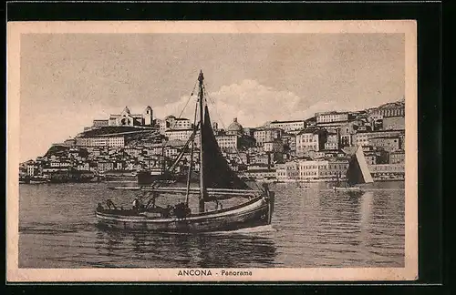 AK Ancona, Panorama, Segelboot