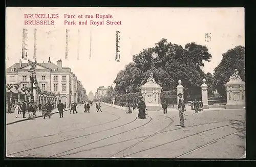 AK Brüssel / Bruxelles, Park and Royal Street