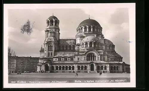 AK Sofia, L`église monument Al. Nevsky