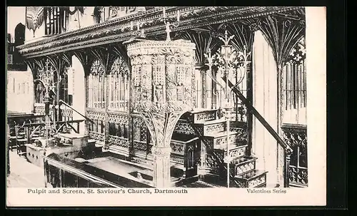 AK Dartmouth, St. Saviour`s Church, Pulpit and Screen