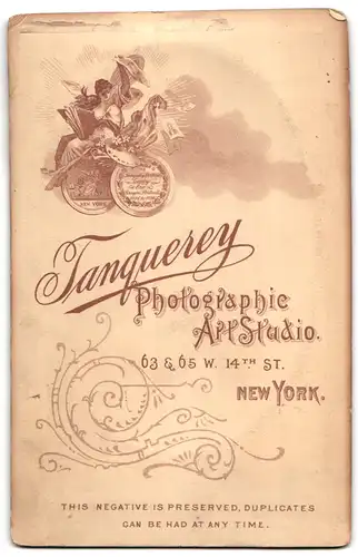 Fotografie Tanquerey, New York, 63&65 West 14th St., Bürgerliche Dame mit ernstem Blick