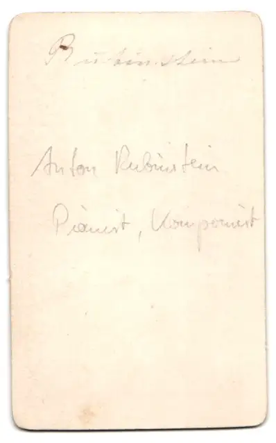 Fotografie Portrait Anton Rubinstein, Russischer Komponist 1